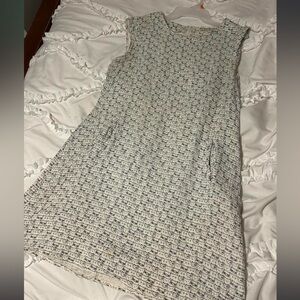 Chic Patterned Mini Dress in Black and White